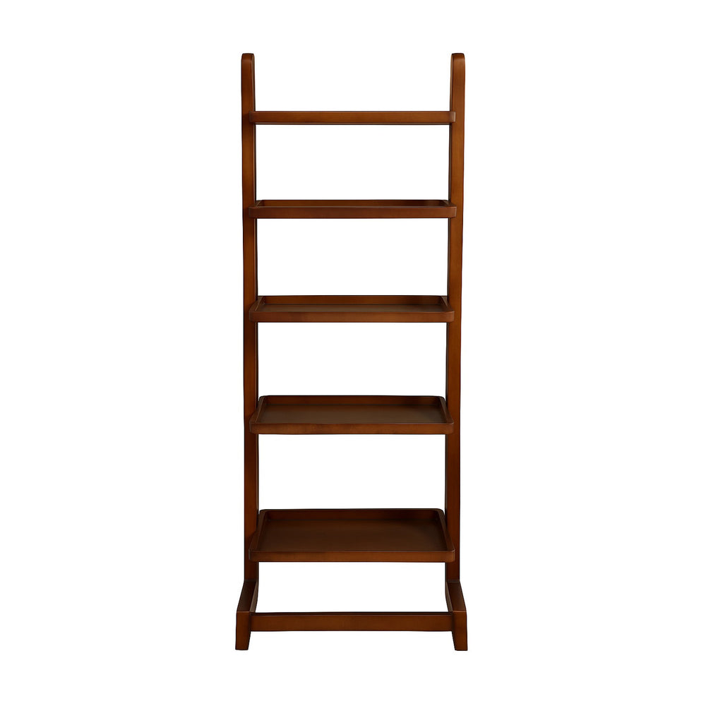 English Elm 5-Tier Ladder Bookshelf Antique Oak Finish with Five Open Shelves, Sturdy Modern Storage & Display (98) B016P356094