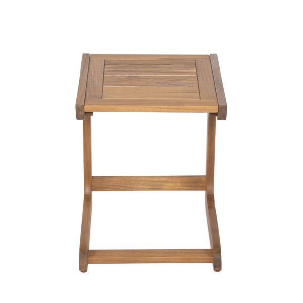 English Elm Christopher Knight Home® - Ashwell Acacia Wood Side Table Teak C-Shape Minimalist Sofa End Table Portable Workspace, Durable N775P278102T