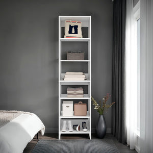 English Elm Maplewood Slim Open Wardrobe with Dual Chrome Rods for Small Bedroom Storage B092P474470