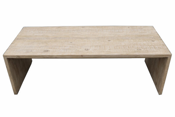 Lilys 94 Inches Waterfall Dining Table Reclaimed Pinewood Whitewash 9200