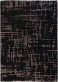 Louis de Pootere Structures Baobab 100% PET Poly Mechanically Woven Jacquard Flatweave Contemporary / Modern Rug Black Water 4'7"
