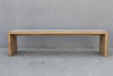 Lilys 70 Inches Waterfall Bench Reclaimed Pinewood Whitewash 9201