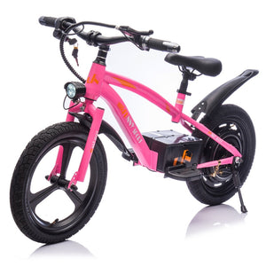 English Elm 24v Kids Electric Dirt Bike 300w Motor 16in Pneumatic Tires Adjustable Seat Ages 5 to 12 Pink W1578P335443
