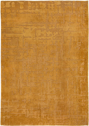 Louis de Pootere Structures Baobab 100% PET Poly Mechanically Woven Jacquard Flatweave Contemporary / Modern Rug Madagascar Gold 4'7"