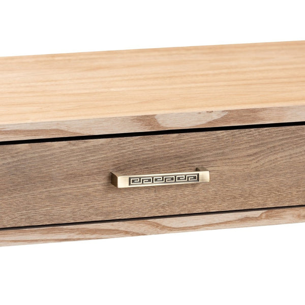 Baxton Studio Baxton Studio Lafoy Stylish 2-Drawer Console Table in Natural Wood & Gold Finish for Modern Homes FJ2A034-Light Brown-Console