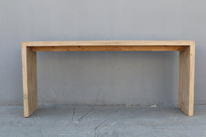 Lilys 72 Inches Waterfall Console Table Reclaimed Pinewood Whitewash 9202