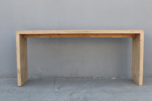 Lilys 72 Inches Waterfall Console Table Reclaimed Pinewood Whitewash 9202