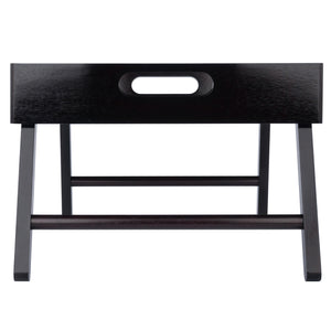 Winsome Wood Benito Elegant Espresso Breakfast Tray With Foldable Legs For Meals In Bed & Picnics - No Assembly! Espresso Solid ,Composite Wood 92022-winsome-wood