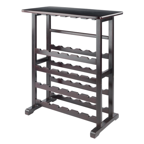 Winsome Wood Vinny 24-bottle Wine Rack In Espresso Finish - Stylish, Durable Storage For Wine & Glassware Espresso Solid Wood 92023-winsome-wood