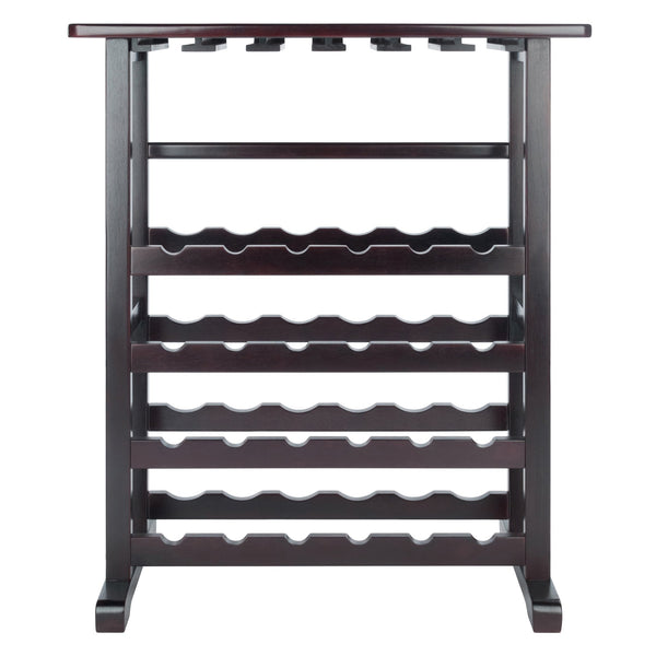 Winsome Wood Vinny 24-bottle Wine Rack In Espresso Finish - Stylish, Durable Storage For Wine & Glassware Espresso Solid Wood 92023-winsome-wood