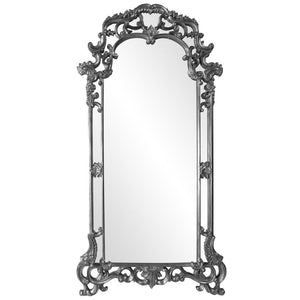 Howard Elliott Imperial Mirror With Ornate Scrolled Frame - Stunning Antique Finish For Any Room Decor Upgrade Gray Polyurethane 92024ch-howard-elliott