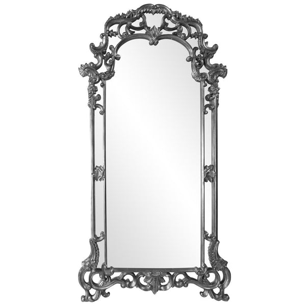 Howard Elliott Imperial Mirror With Ornate Scrolled Frame - Stunning Antique Finish For Any Room Decor Upgrade Gray Polyurethane 92024ch-howard-elliott