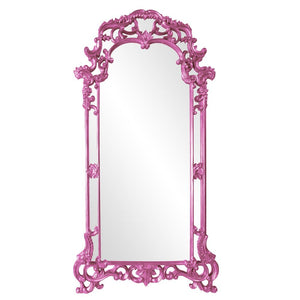 Howard Elliott Imperial Mirror With Ornate Scrolled Frame - Stunning Antique Finish For Any Room Decor Upgrade Pink Polyurethane 92024hp-howard-elliott