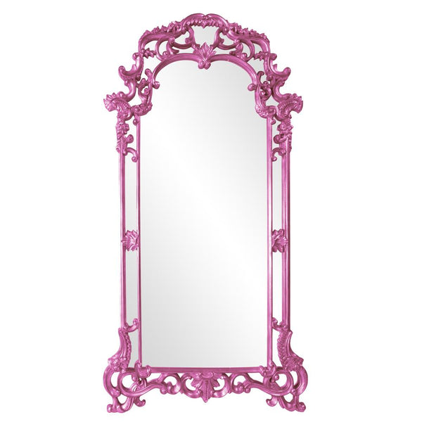 Howard Elliott Imperial Mirror With Ornate Scrolled Frame - Stunning Antique Finish For Any Room Decor Upgrade Pink Polyurethane 92024hp-howard-elliott