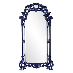 Howard Elliott Imperial Mirror With Ornate Scrolled Frame - Stunning Antique Finish For Any Room Decor Upgrade Blue Polyurethane 92024na-howard-elliott