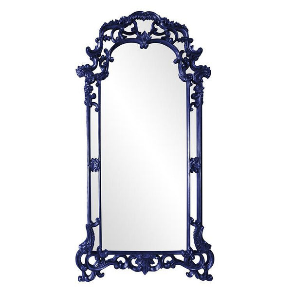 Howard Elliott Imperial Mirror With Ornate Scrolled Frame - Stunning Antique Finish For Any Room Decor Upgrade Blue Polyurethane 92024na-howard-elliott