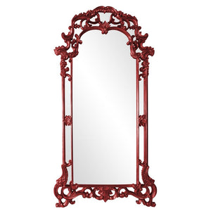 Howard Elliott Imperial Mirror With Ornate Scrolled Frame - Stunning Antique Finish For Any Room Decor Upgrade Red Polyurethane 92024r-howard-elliott