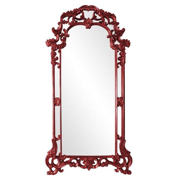 Howard Elliott Imperial Mirror With Ornate Scrolled Frame - Stunning Antique Finish For Any Room Decor Upgrade Red Polyurethane 92024r-howard-elliott