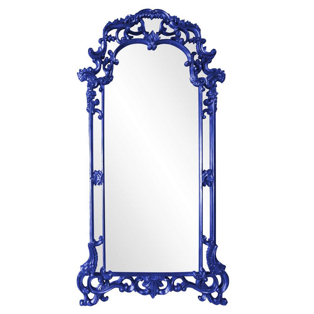 Howard Elliott Imperial Mirror With Ornate Scrolled Frame - Stunning Antique Finish For Any Room Decor Upgrade Blue Polyurethane 92024rb-howard-elliott