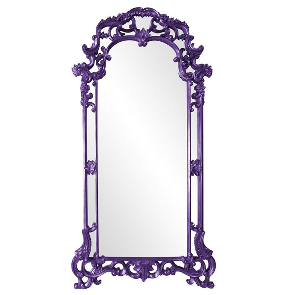 Howard Elliott Imperial Mirror With Ornate Scrolled Frame - Stunning Antique Finish For Any Room Decor Upgrade Purple Polyurethane 92024rp-howard-elliott