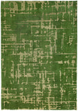 Louis de Pootere Structures Baobab 100% PET Poly Mechanically Woven Jacquard Flatweave Contemporary / Modern Rug Perrier's Green 4'7"