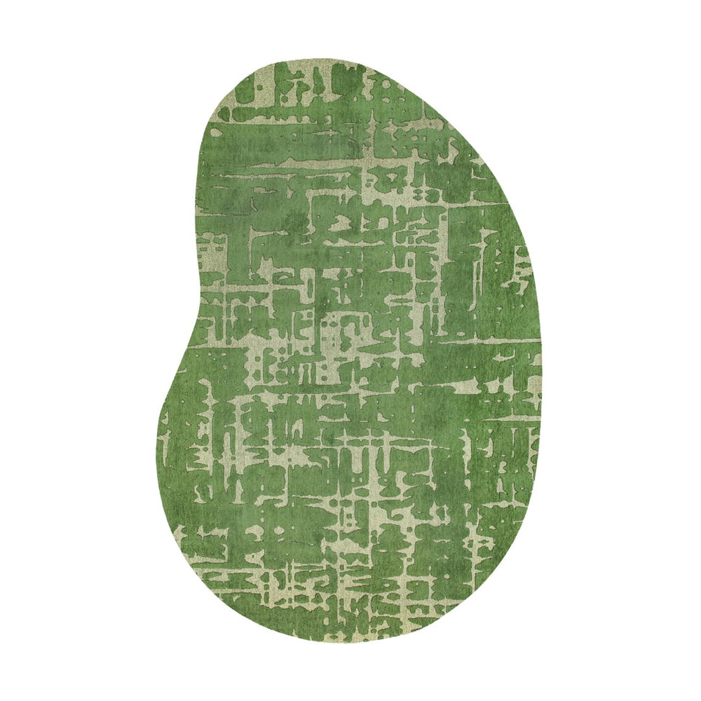 Louis de Poortere Structures Baobab Sculptural Area Rug Earthy Textured Motifs for Living Room Decor Perrier'S Green 5'7 x 7'9 120334