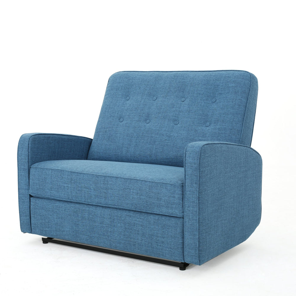 English Elm Christopher Knight Home® - 47" Wide Manual Standard Recliner with Plush Fabric Upholstery, Spacious 47" Seat, Durable Frame, Comfort Blue 61259.00MBLU