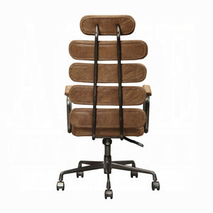 English Elm Calan High Back Executive Office Chair in Top Grain Leather with Mid Century Appeal B2726P419109