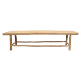 Lilys 70 Inches Long Bench With Natural Teakwood Branch Legs 9208
