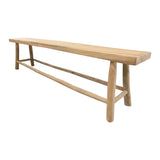 Lilys 70 Inches Long Bench With Natural Teakwood Branch Legs 9208