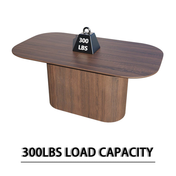 English Elm 63" Modern Brown Mdf Dining Table Set With 4 Pu Armless Chairs & Silver Legs – Stylish Comfort! W2189S00672