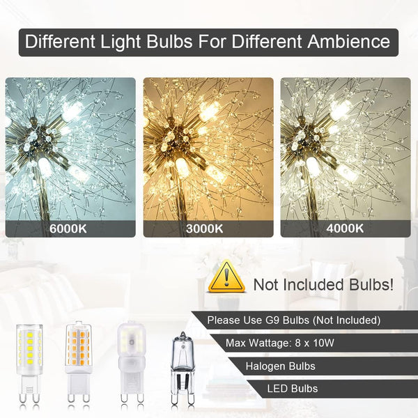 English Elm 69 inch Crystal Floor Lamp Gold Finish — 69" Modern K9 Crystal LED Standing Lamp with Foot Switch, Tall Decor W2738P185398