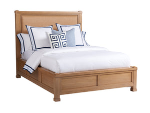 Lexington Barclay Butera Shorecliff Canopy Bed - Coastal Elegance With Natural Raffia And Aged Bronze Trim For Timeless Style Sandstone  920-173c