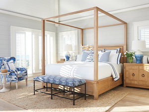 Lexington Barclay Butera Collins Bachelors Chest - Coastal-inspired Geometric Fretwork With Adjustable Shelves & Wire Management Sandstone  920-624