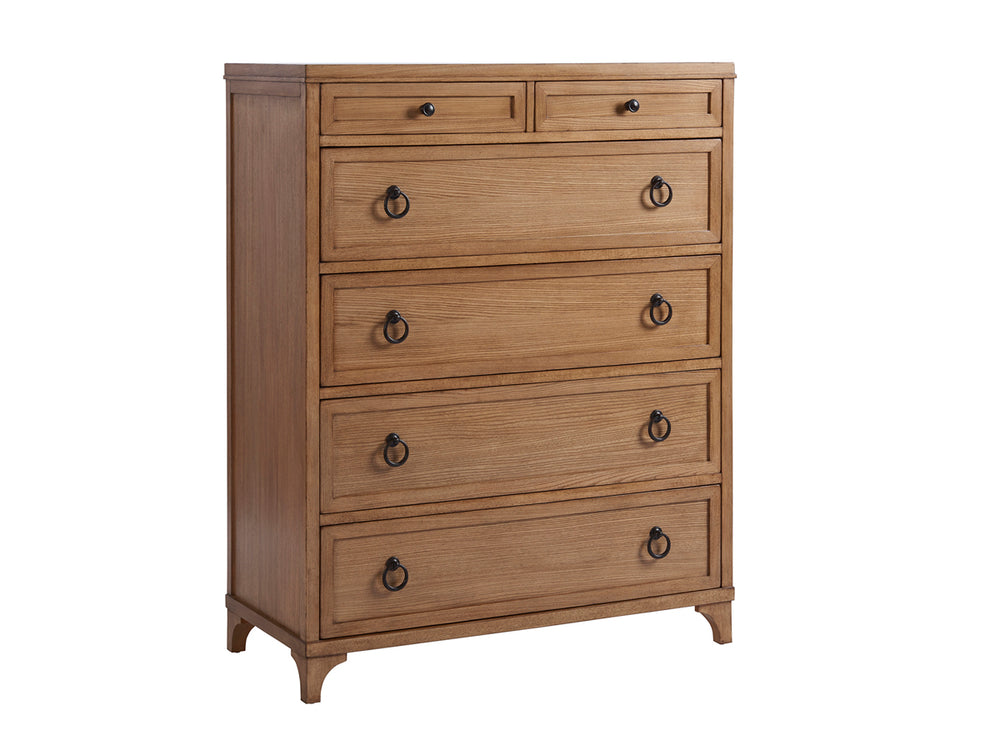 Lexington Barclay Butera Goldenrod Chest - Elegant 6-drawer Storage Solution With Coastal Charm And Sophisticated Style Sandstone  920-307