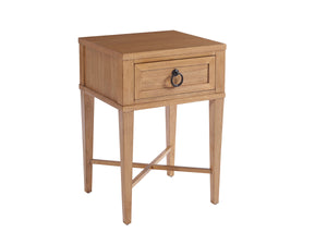 Lexington Barclay Butera Clay Night Table With Full-extension Drawer And Tapered Legs - Coastal-inspired Sophistication Sandstone  920-622