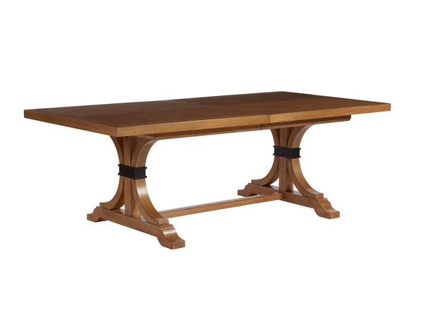 Lexington Barclay Butera Oceanfront Rectangular Dining Table - Coastal Elegance With Extending Leaves For 12 Guests, Sandstone Finish Sandstone  920-877