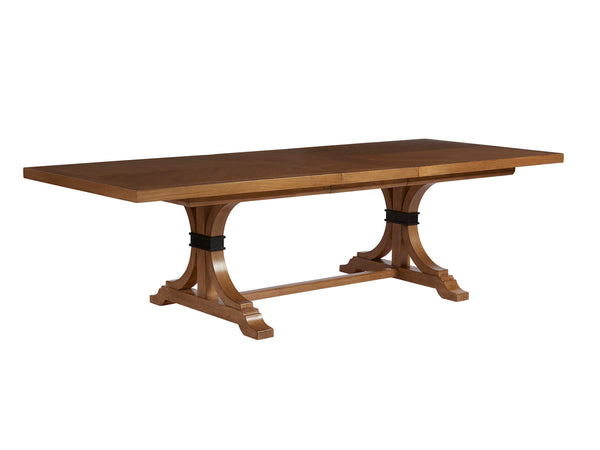 Lexington Barclay Butera Oceanfront Rectangular Dining Table - Coastal Elegance With Extending Leaves For 12 Guests, Sandstone Finish Sandstone  920-877