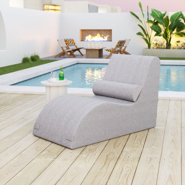 Zuo Modern Luanda Outdoor Lounge Chair - Eco-friendly Comfort With Modern Design For Your Perfect Patio Escape Gray 100% Olefin,100% Polypropylene,Textilene 704152-zuo-modern