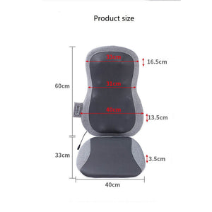 English Elm Massage Cushion with 3d Shiatsu Kneading Heat Pad for Office Chair or Car Seat W2297P224287