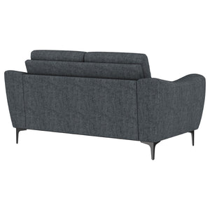 English Elm Oberle Tufted Polyester Loveseat with Pocket Coil Support and Tapered Legs for Small Spaces B062P447944