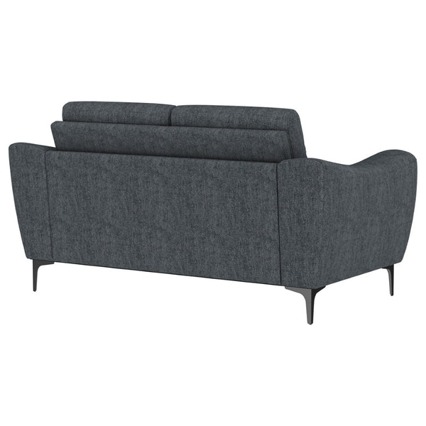 English Elm Oberle Tufted Polyester Loveseat with Pocket Coil Support and Tapered Legs for Small Spaces B062P447944