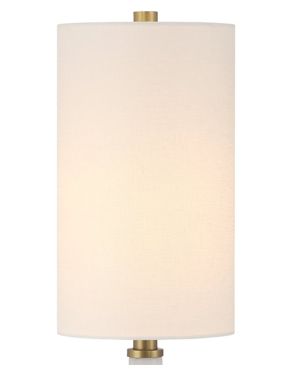 Currey & Company Munroe White Table Lamp – Elegant Art Deco Design With Marble Base & Antique Brass Finish For Any Space White Marble ,Metal 6000-1016-currey-company