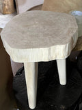 Approx. 16-20 Inches Wide Live Edge Lychee Wood Side Table