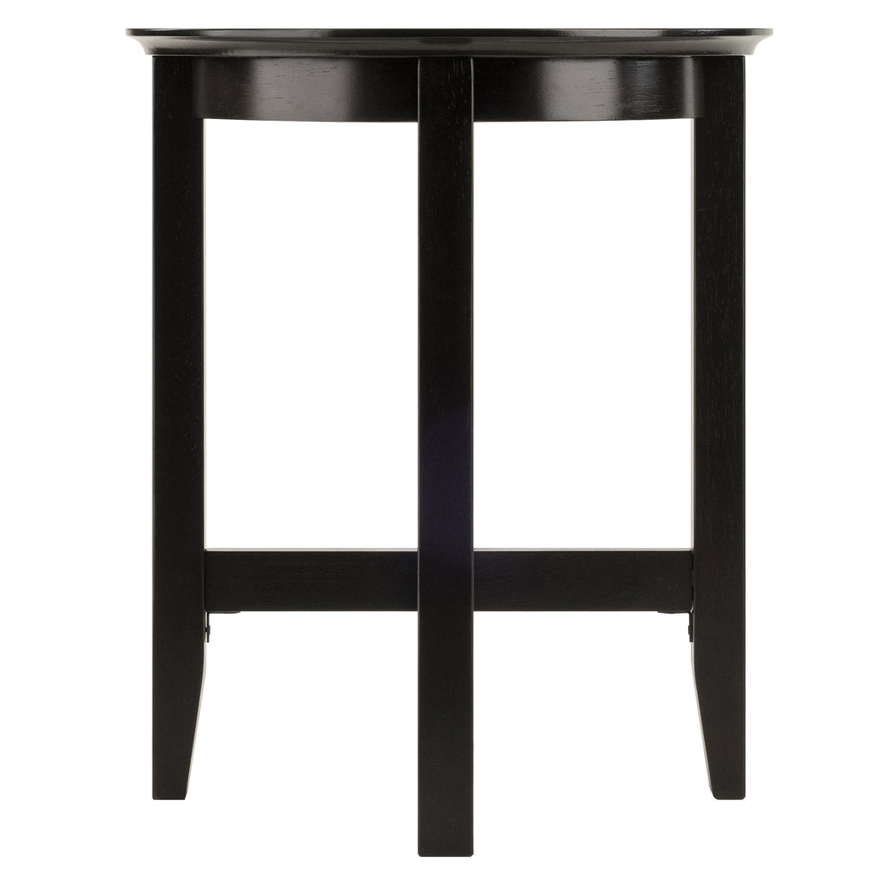Winsome Wood Toby Round Accent End Table In Espresso - Stylish Solid Wood Design For Living Room & Bedroom Decor Espresso Solid Wood 92118-winsome-wood