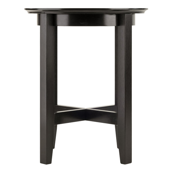 Winsome Wood Toby Round Accent End Table In Espresso - Stylish Solid Wood Design For Living Room & Bedroom Decor Espresso Solid Wood 92118-winsome-wood
