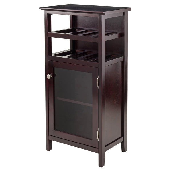 Winsome Wood Alta Wine Cabinet In Espresso Finish – Elegant Storage For Bottles & Glasses With Modern Design Espresso Solid ,Composite Wood 92119-winsome-wood