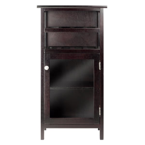 Winsome Wood Alta Wine Cabinet In Espresso Finish – Elegant Storage For Bottles & Glasses With Modern Design Espresso Solid ,Composite Wood 92119-winsome-wood