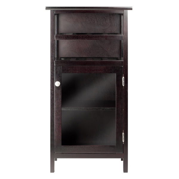 Winsome Wood Alta Wine Cabinet In Espresso Finish – Elegant Storage For Bottles & Glasses With Modern Design Espresso Solid ,Composite Wood 92119-winsome-wood