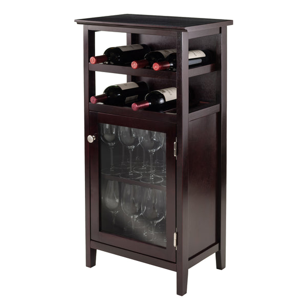 Winsome Wood Alta Wine Cabinet In Espresso Finish – Elegant Storage For Bottles & Glasses With Modern Design Espresso Solid ,Composite Wood 92119-winsome-wood